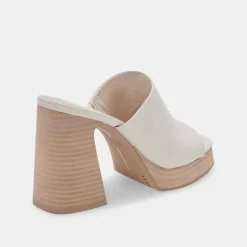 Lukas Heels Ivory Leather