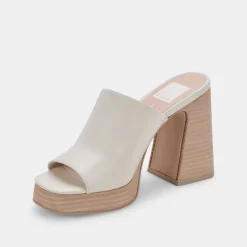 Lukas Heels Ivory Leather