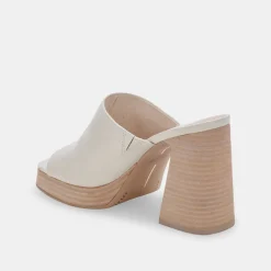 Lukas Heels Ivory Leather
