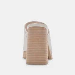 Lukas Heels Ivory Leather