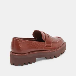 Malila Loafers Brown Crinkle Patent