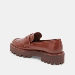 Malila Loafers Brown Crinkle Patent