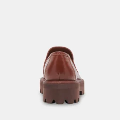 Malila Loafers Brown Crinkle Patent