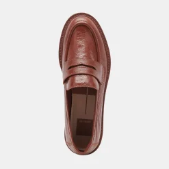 Malila Loafers Brown Crinkle Patent