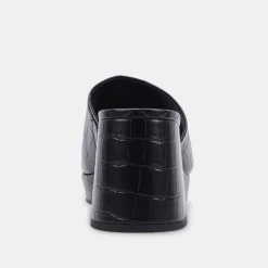 Marsha Heels Noir Embossed Stella