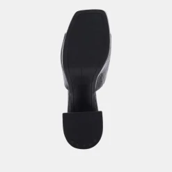 Marsha Heels Noir Embossed Stella