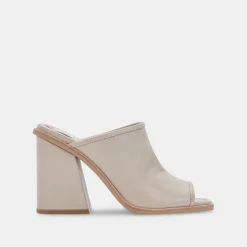 Mavise Heels Cream Leather