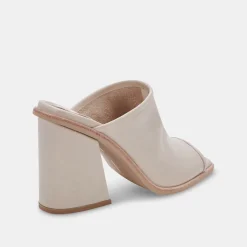 Mavise Heels Cream Leather
