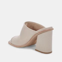 Mavise Heels Cream Leather