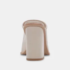Mavise Heels Cream Leather