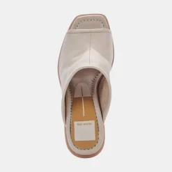 Mavise Heels Cream Leather