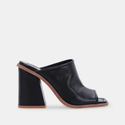 Mavise Heels Onyx Leather