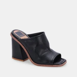 Mavise Heels Onyx Leather