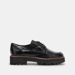 Morna Oxfords Midnight Crinkle Patent