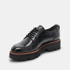 Morna Oxfords Midnight Crinkle Patent
