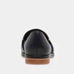 Moyra Flats Black White Leather