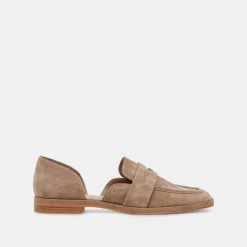 Moyra Flats Truffle Suede