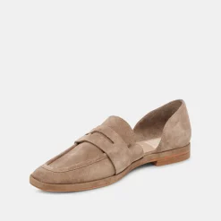 Moyra Flats Truffle Suede
