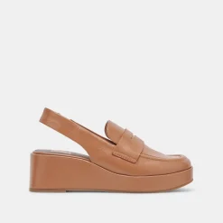 Nada Loafers Brown Crinkle Patent