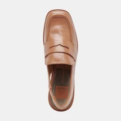 Nada Loafers Brown Crinkle Patent