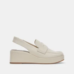 Nada Loafers Ivory Crinkle Patent