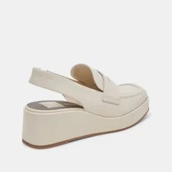 Nada Loafers Ivory Crinkle Patent