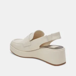 Nada Loafers Ivory Crinkle Patent