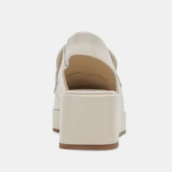 Nada Loafers Ivory Crinkle Patent