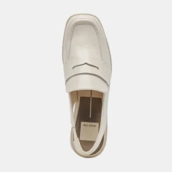 Nada Loafers Ivory Crinkle Patent