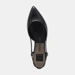 Narah Flats Black Leather