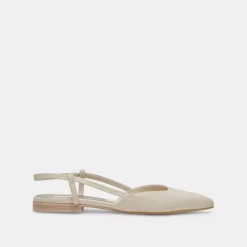 Narah Flats Ivory Leather