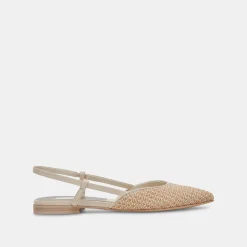 Narah Flats White Natural Raffia