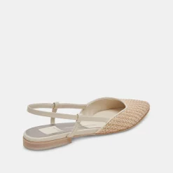 Narah Flats White Natural Raffia