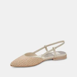 Narah Flats White Natural Raffia