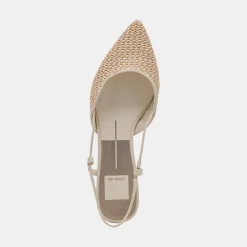 Narah Flats White Natural Raffia