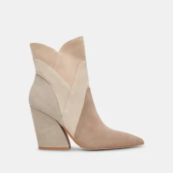 Neena Booties Taupe Multi Suede