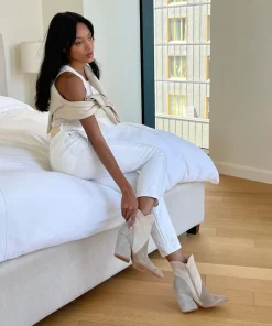 Neena Booties Taupe Multi Suede