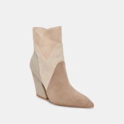 Neena Booties Taupe Multi Suede
