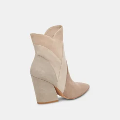 Neena Booties Taupe Multi Suede