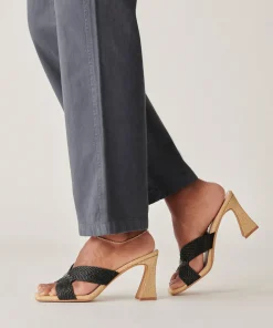 Nitro Heels Black Raffia