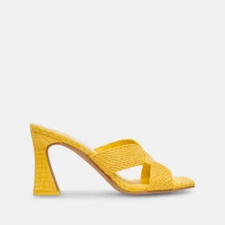 Nitro Heels Yellow Raffia