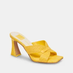 Nitro Heels Yellow Raffia
