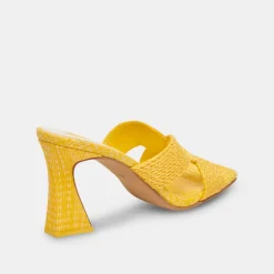 Nitro Heels Yellow Raffia