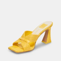 Nitro Heels Yellow Raffia