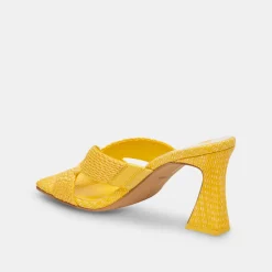Nitro Heels Yellow Raffia