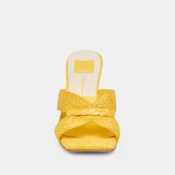 Nitro Heels Yellow Raffia