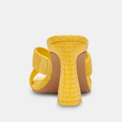 Nitro Heels Yellow Raffia