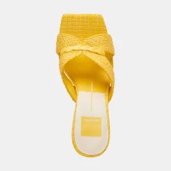 Nitro Heels Yellow Raffia