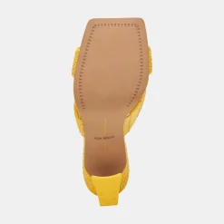 Nitro Heels Yellow Raffia
