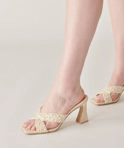 Nitro Pearl Heels Vanilla Raffia